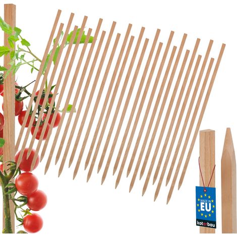 Tuteurs en bois KOTARBAU® pour tomates, légumes, jardin, support pour arbustes et arbres, 60 cm, lot de 25