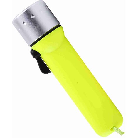 Lampe torche de plongée étanche LED 180 lm, vert fluorescent, avec dragonne (1/5)