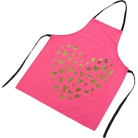 Tablier de cuisine résistant pour femme, idéal pour la cuisson au grill et au four. Motif cœur. Tablier de cuisine et de pâtisserie. (1/4)