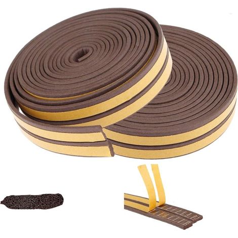 Bande D Etanchéite - Caoutchouc Mousse EPDM - I-Profil 9x2 mm - Pour Fenetres Et Portes Coulissantes - 2 Rouleaux De 15 Metres (1/5)