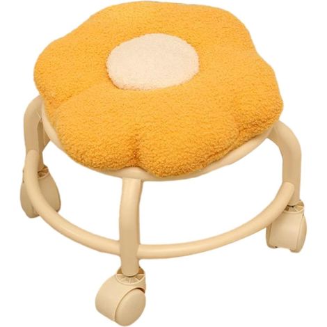 Petit tabouret bas, tabouret bas à poulie pour la maison, tabouret universel à roulettes, tabouret à langer pour étudiants en résidence universitaire (1/5)