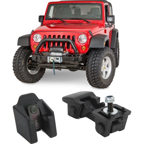 Die vorderen Motorhaubenverschlüsse und Halterungen sind kompatibel mit Jeep Wrangler TJ 97-06 (1/5)