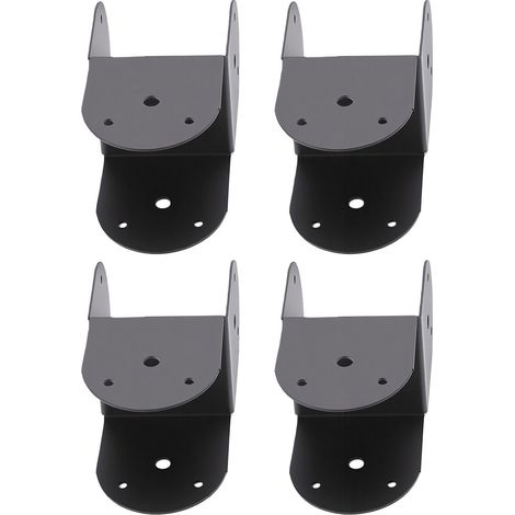 Lot de 4 capuchons de poteau 4x4, supports de fixation supérieurs pour poutre, acier au carbone robuste (1/5)