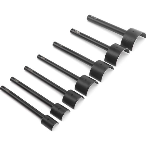 Lot de 7 emporte-pièces demi-ronds pour la confection de sangles et ceintures, outils de maroquinerie et de loisirs créatifs. (1/5)
