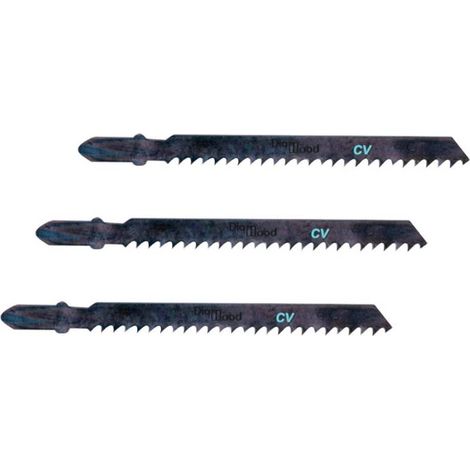3 Lames Scie Sauteuse Universelle CV Lu. 75 x 3 mm TPI - Fraisée Avoyée - Pour Coupe Rapide de Bois/PVC - Diamwood (1/3)