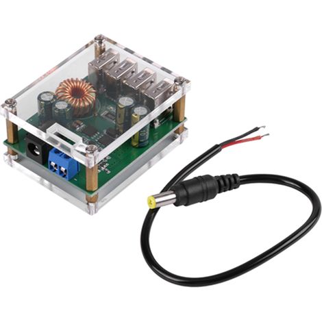 DC-DC 7-60V to 5V 5A 4USB Output Buck Converter Step Down Power Supply  Case