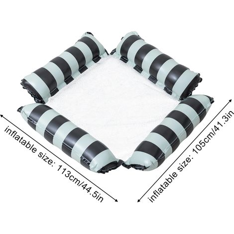 Hamac gonflable pour piscine avec filet rafraîchissant, chaise longue aquatique, adapté aux piscines et aux plages.