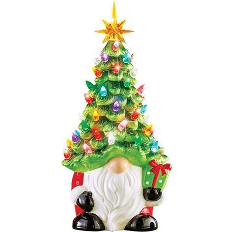 Miniature Statue Avec Lumiere LED Fonctionnant Sur Piles Ornement De Fete En Resine Pour Decoration Interieure Maison-KZQ (1/5)