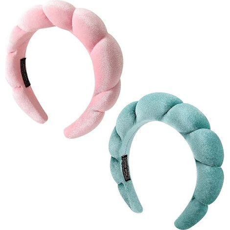 Bandeau Spa pour Femmes Bandeau Éponge pour le Lavage du Visage Bandeau Nuageux en Tissu Éponge pour le Maquillage et le Soin de la (1/5)