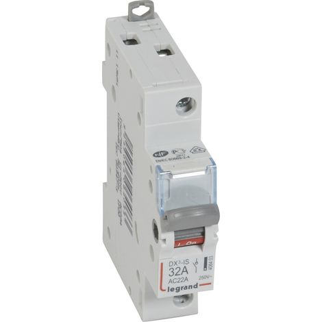 Interrupteur-sectionneur DX³-IS 1 Pôles 250V 32A 1 module LEGRAND 406403 (1/2)