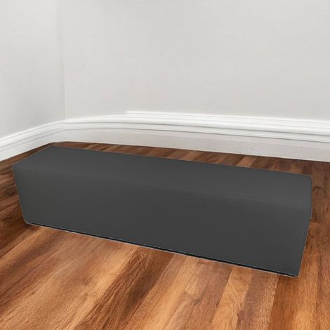Dmora - Puf Abra, Sillón multiusos, Puf, Puf reposapiés, Made in Italy, 180x40 h42 cm, Gris (1/4)