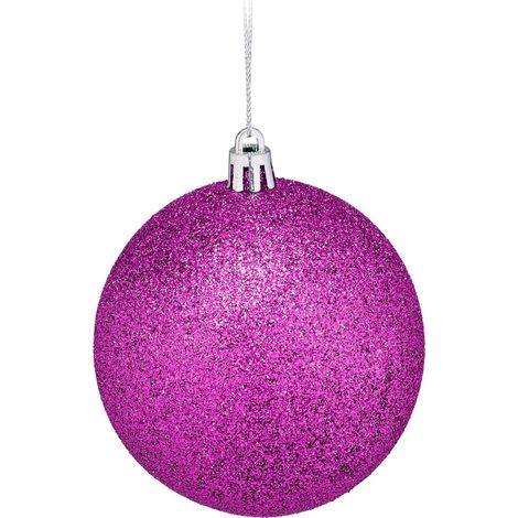 Lote de 110 bolas de Navidad decorativas luminosas ambiente festivo 36 x 36 x 12 cm de plástico rojo 130015794 (1/2)