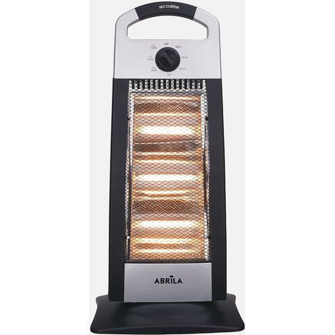 Estufa eléctrica Charo 1200W negro/plata oscilante con antivuelco