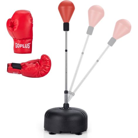 Verstellbares, freistehendes Boxsack-Set mit Handschuhen
