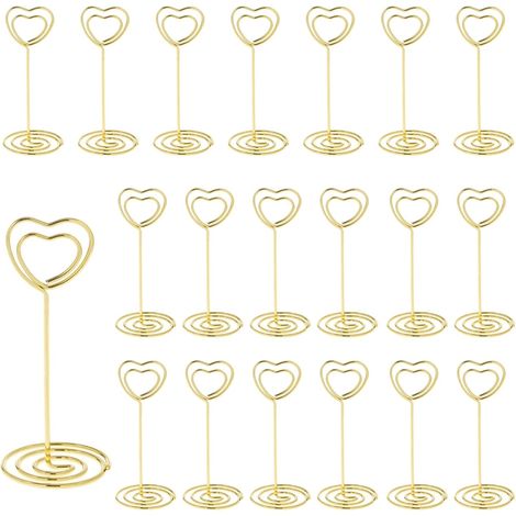 20 porte-cartes numéros table – pinces photo pour mariage et fête (1/4)
