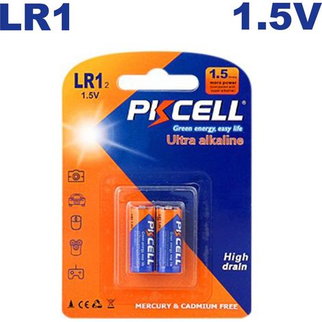 2 Piles LR1 1.5V Ultra Alcaline PKCell (1/4)