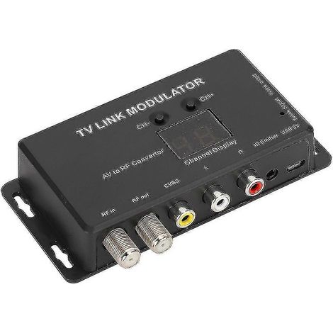 TM70 Modulateur UHF TV-Link Convertisseur AV-RF Extendeur IR avec affichage 21 canaux (PAL/NTSC) (1/5)