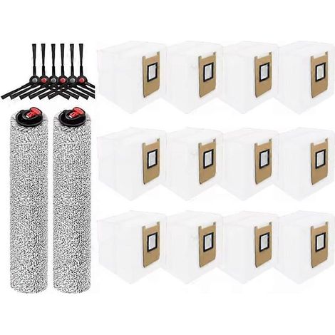 Kit de 20 sacs à poussière avec brosse rotative et brosse latérale pour aspirateur Eufy Omni E25/E28 - Accessoires de rechange (1/5)