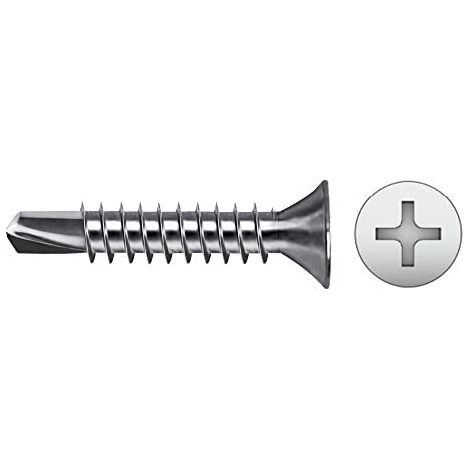 Schachtel mit 250 Einheiten PHILIPS-Senkbohrer Ø3,5 x 25 mm, verzinkt