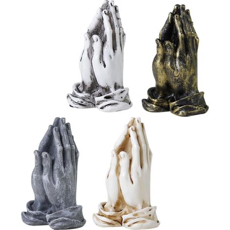 de 4 Statues en R sine de Mains en Pri re D corations Chr (1/5)