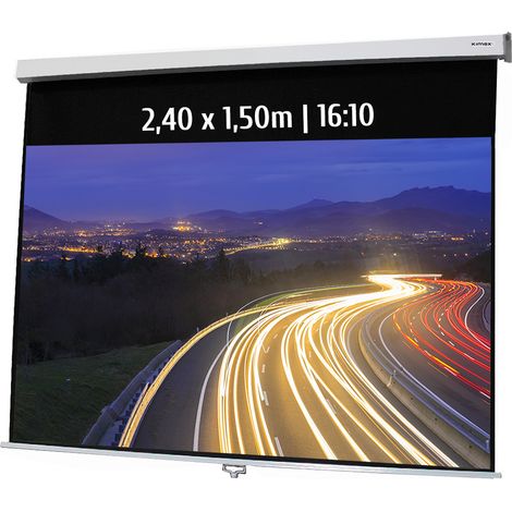Ecran de projection manuel 2,40 x 1,50m - Format 16:10 (1/5)