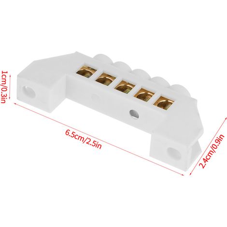 Bornes de connexion électrique en laiton, 10 pièces, serre-fils à 5 trous pour pont de distribution (1/5)