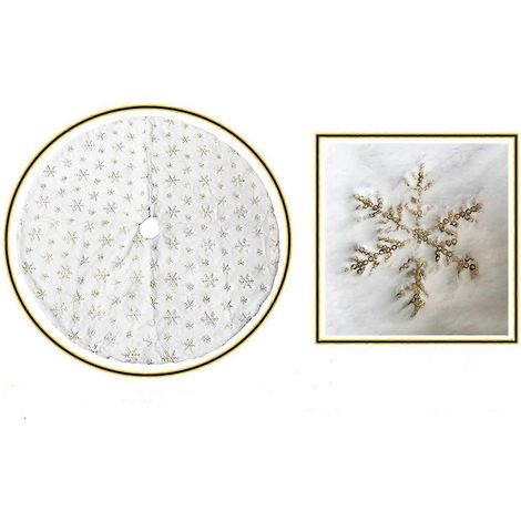 Jupe de sapin festive, jupe de sapin blanche duveteuse, couverture de sapin de Noël, tapis de sapin blanc duveteux