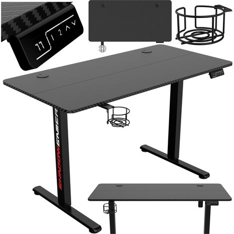 SHADOW GAMER 1.0 elektrischer Gaming-Schreibtisch, schwarz, 120 cm