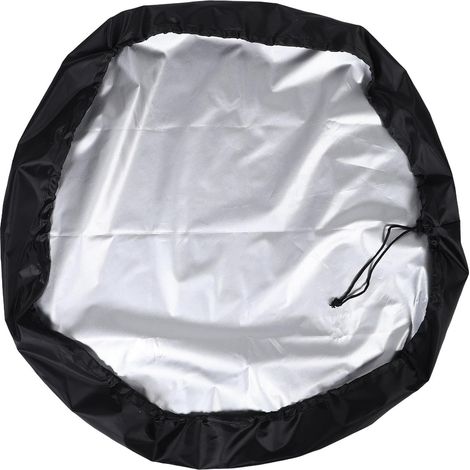 Protège-table de patio Rond D'extérieur Imperméable en Tissu Oxford 210D, Léger et Résistant pour Terrasse, Balcon et Mobilier de Jardin (1/5)