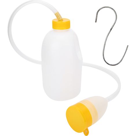 Bouteille urinaire PVC 1700ml pour hommes alités avec tuyau - Récupérateur d'urine portable hôpital maison (1/5)