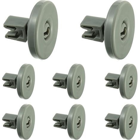 Roues de Lave-vaisselle Universelles pour la Plupart des Lave-vaisselle Standard Roue du Panier Inférieur Pièces de Rechange Compatibles avec AEG, Favorit, Privileg, Zanussi, Juno (Lot de 8) (1/2)