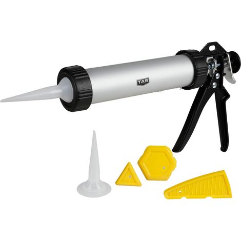 Alu Silikonpresse mit Zubehör Kartuschenpistole Silikonpistole Kartuschenpresse (1/3)