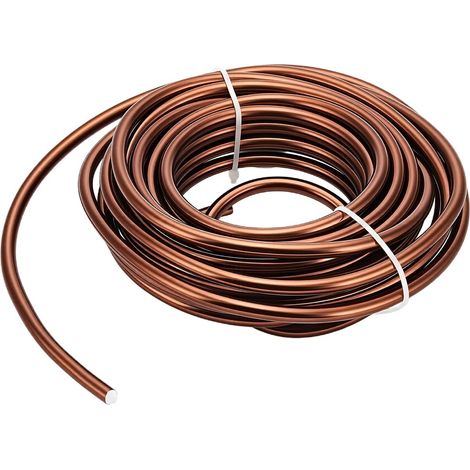Fil d'Aluminium 7m 3mm Fil d'Armature Souple et Pliable pour la Sculpture d'Arbres la Composition Florale et les Projets Artistiques DIY Couleur Terre de Sienne (1/5)