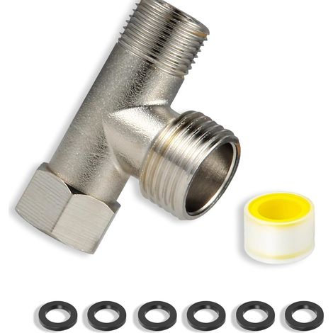 Raccord en T G1/2 IG AG IG en Laiton Adaptateur pour Installation de Plomberie Répartition d Eau dans Cuisine Salle de Bain et Systèmes Domestiques (1/5)