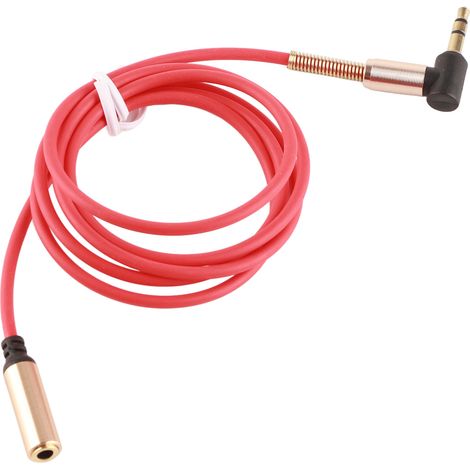 1 Câble audio,Connecteur jack 3,5 mm,Fiche coudée en L,Plaqué or,Compatible TV ordinateur téléphone (1/5)
