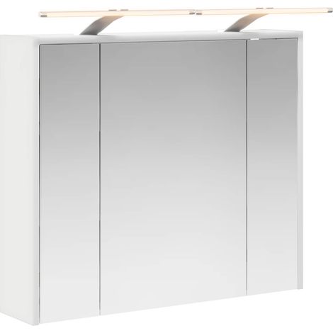 Maison Exclusive - Badezimmerspiegelschrank Weiß 73,5 x 16 x 62,5