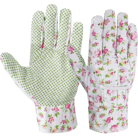 Gants De Jardinage - Gants Protecteurs En Pvc À Perles - Pour Plantes Fleurs Et Travaux Extérieurs - 1 Paire (1/5)