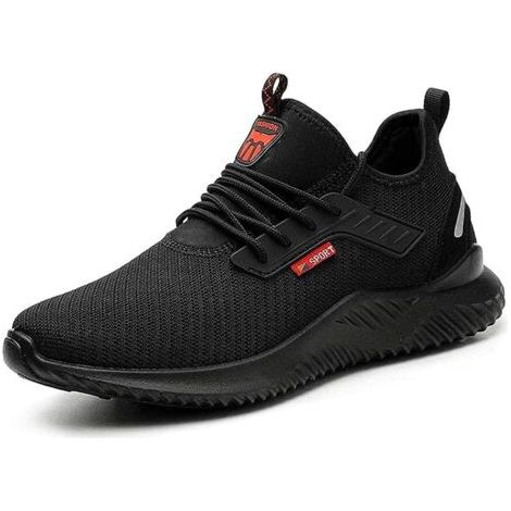 BUNTHAUS Sicherheitsschuhe für Damen und Herren, Arbeitsschuhe, Stahlkappenschutz, ultraleicht, Unisex-Sicherheits-Sneaker mit reflektierenden Streifen, 40EU, 25cm (1/5)