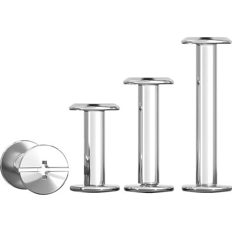 20 Sets Vis Chicago, M4 x 10 mm Rivets de Reliure en Acier Inoxydable, Réparation de Remplacement de Rivets, pour Bricolage Décoration (1/5)