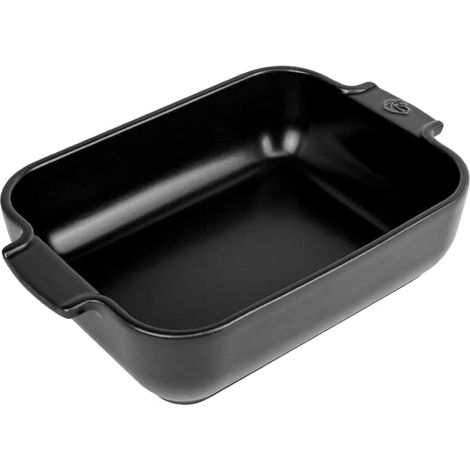 PEUGEOT - Pirofila rettangolare in ceramica - 25 cm x 16,8 cm x 6,2 cm - Capacità: 1,4 L - Garanzia 10 anni - Nero satinato (1/5)