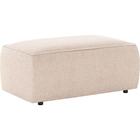 Pouf in Tessuto bouclette Beige - AMELIA (1/5)