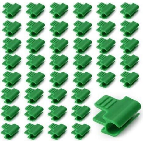 50 Pièces Pinces Fixations pour Serre 11mm, Clip de Film de Serre, Pince à Effet de Serre, Clip pour Tige de Tube de Serre, Clip Cerceau Tunnel de Filet en Plastique, pour Serres, Cadre, Abris (1/5)