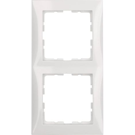 Cornice per meccanismo a 2 elementi della serie “Berker S1” IP20 80,5x151,5x9,5mm colore bianco polare (1/2)
