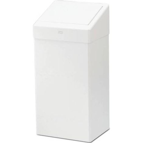 [GEBRAUCHT] B-Ware Tork Mülleimer Abfallbehälter 50l Metall weiß Handtuchbehälter 341x706x258mm (1/2)
