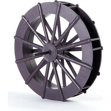 Ensemble de 8 Roues à Eau Tournantes en Plastique Marron pour Décoration Extérieure, Moulin à Vent Miniature pour Jardin, Fontaine, Maison de Poupées et Loisirs Créatifs, (1/4)
