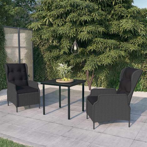 Ensemble à manger de jardin 3 pcs-Salon de jardin Gris foncé 750111 (1/5)