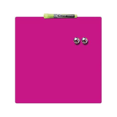 Pizarra hogar magnética 360x360mm rosa (1/4)