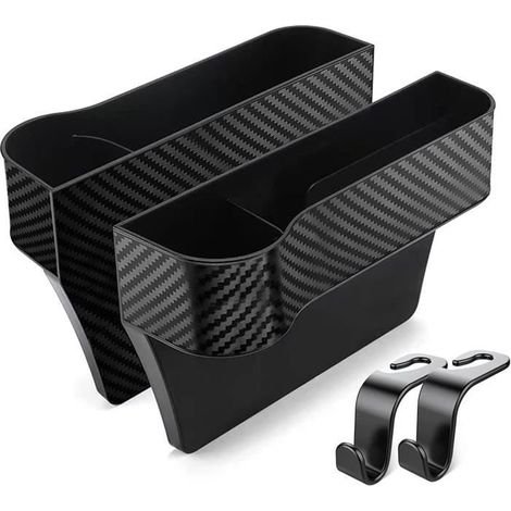Car Generic Gap Filler Organizer, Multifunctional Generic Gap Storage Box with Cup Holder, Console Side Extra Pouchs with USB Car Charger (1/4)