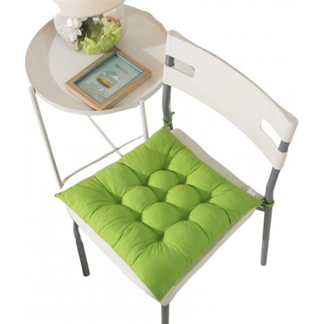 Coussin de Chaise 40x40cm – Lot de 4 Pièces, Coussin Rembourré pour Intérieur et Extérieur, Attaches Incluses