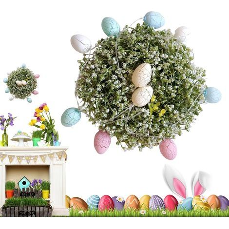 Couronnes de Pâques pour porte d'entrée, décorations de couronne de Pâques (1/5)